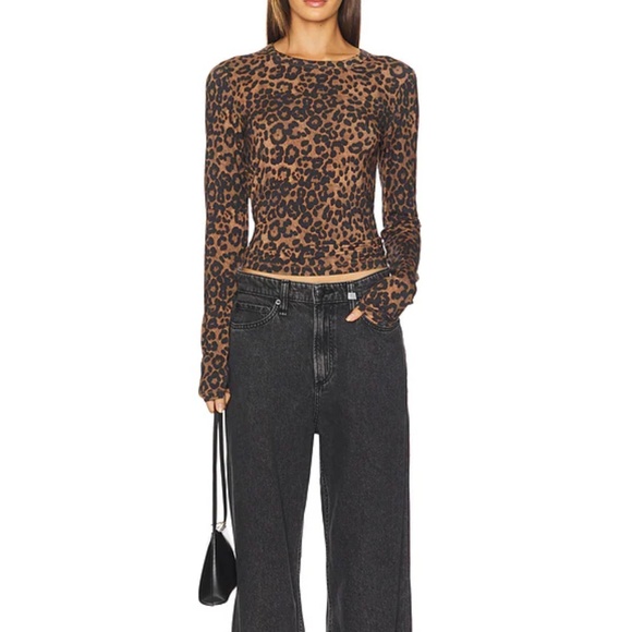 NWT rag & bone Leopard-Print Long-Sleeve $198 - Picture 3 of 5